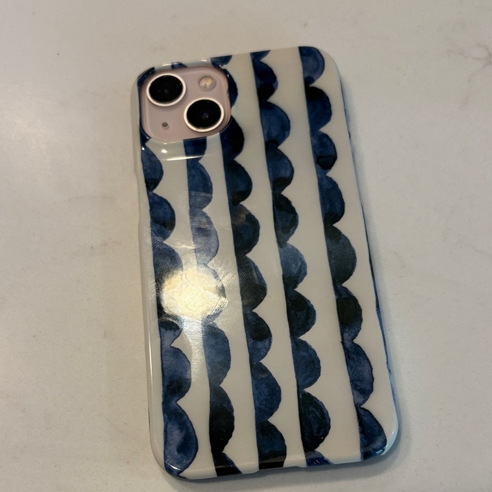 Blue and White Patterned Phone Case